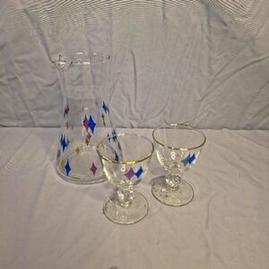 Libbey Atomic Diamond Cocktail Set